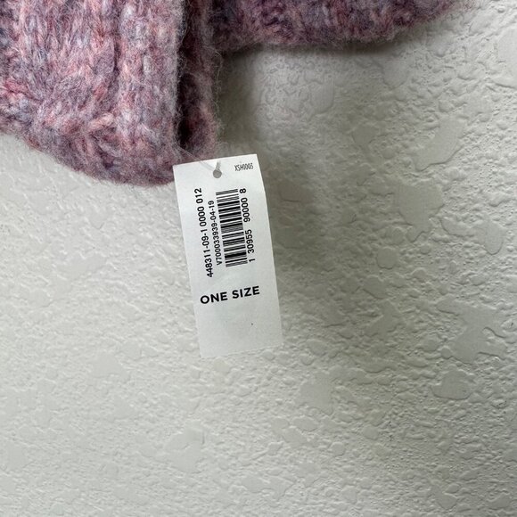 Old Navy Soft Brushed Cable Knit Pink Marl Infinity Scarf Womens Onesize NEW - Picture 2 of 3
